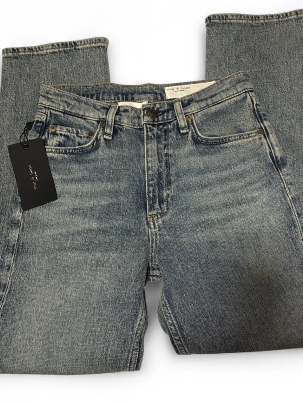 Rag and Bone Harlow Mid Rise Ankle Straight 25 Amity NWT - Picture 2 of 8
